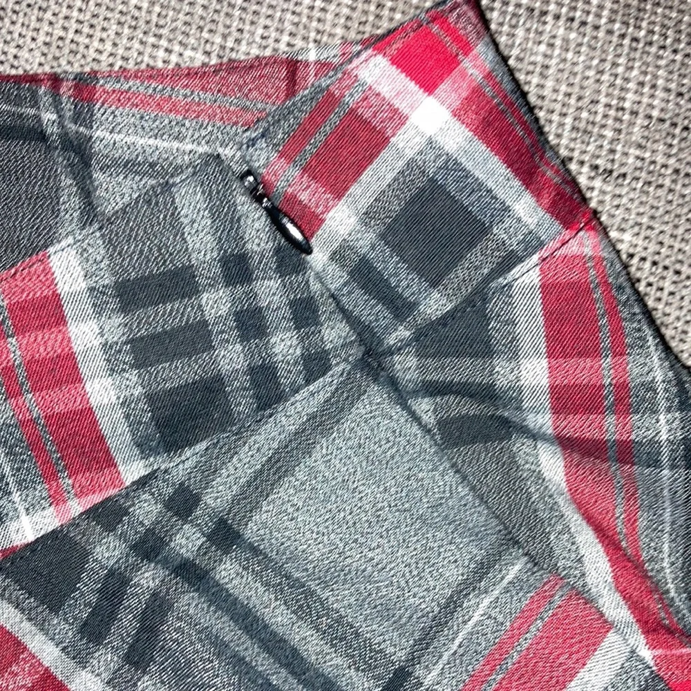 Switchblade Stiletto Plaid Double Layer Mini Skirt XL - Picture 5 of 5
